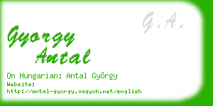 gyorgy antal business card