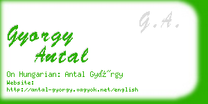 gyorgy antal business card